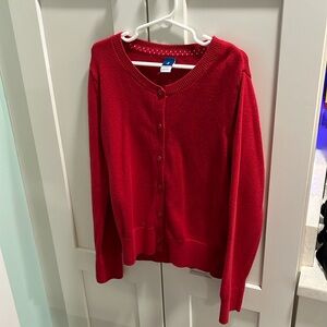 Old Navy girls red cardigan
